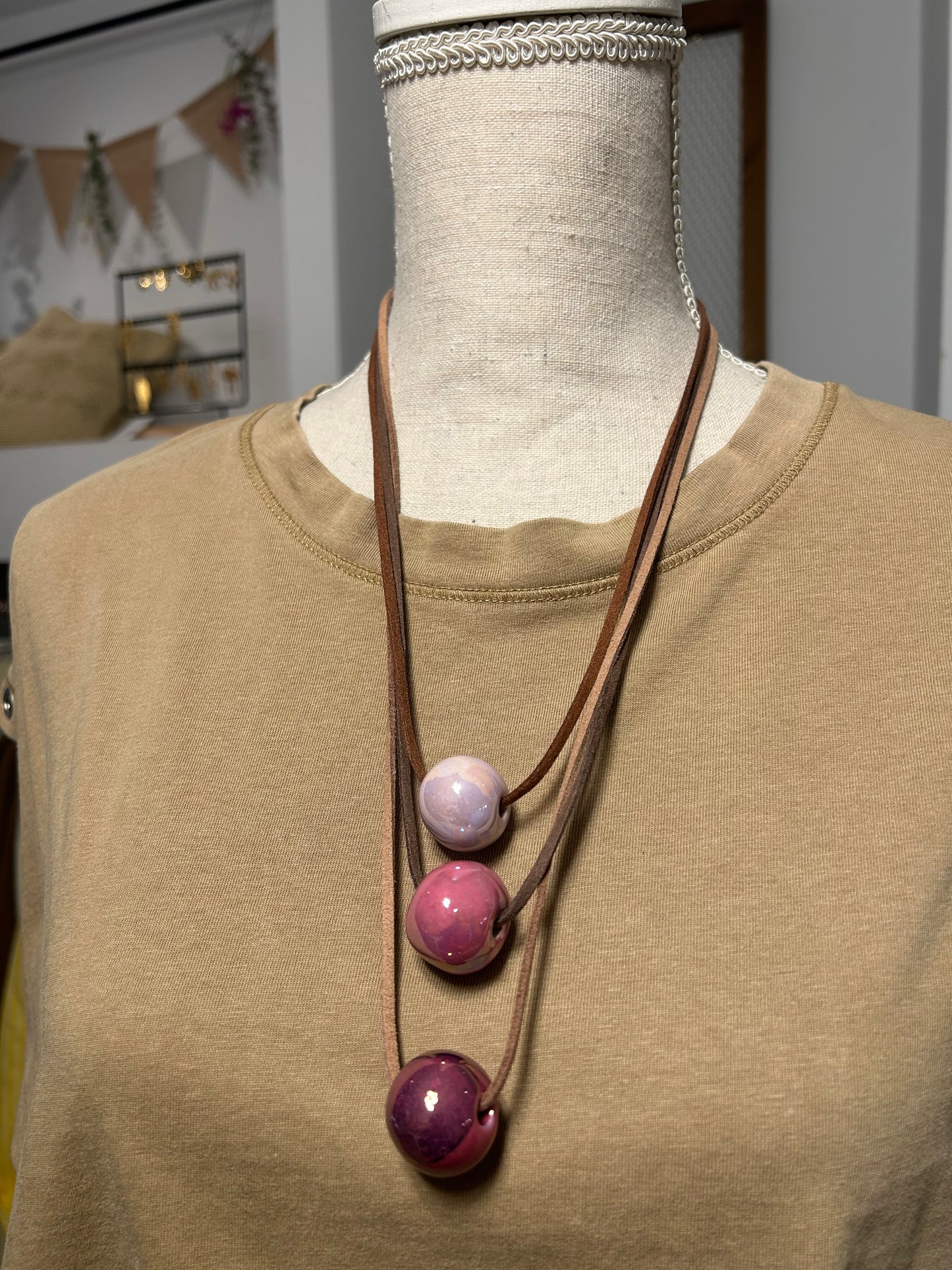 Collar Perla Rosa