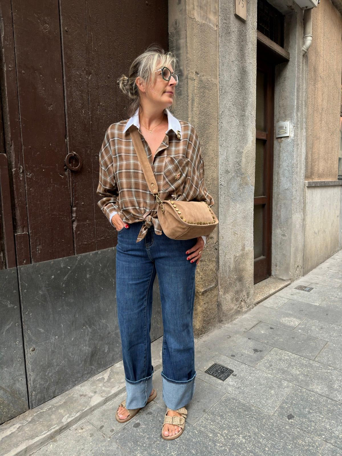 Camisa trucker quadres Oregon