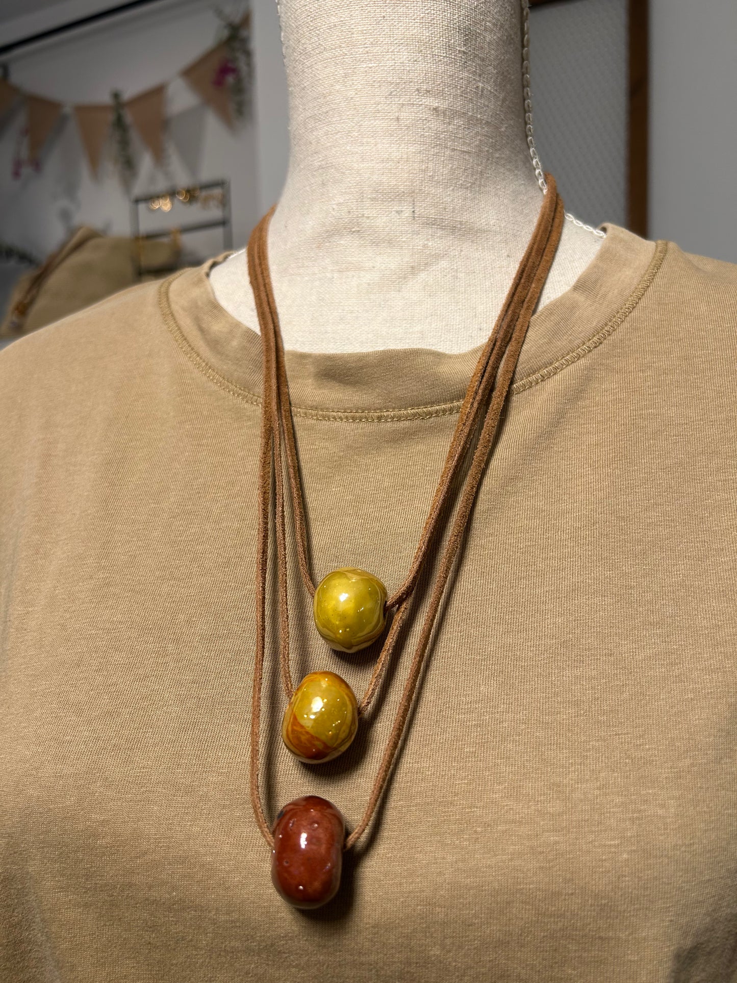 Collar Perla Marró