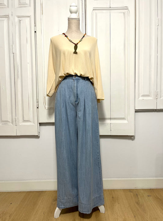 Pantaló texà ample