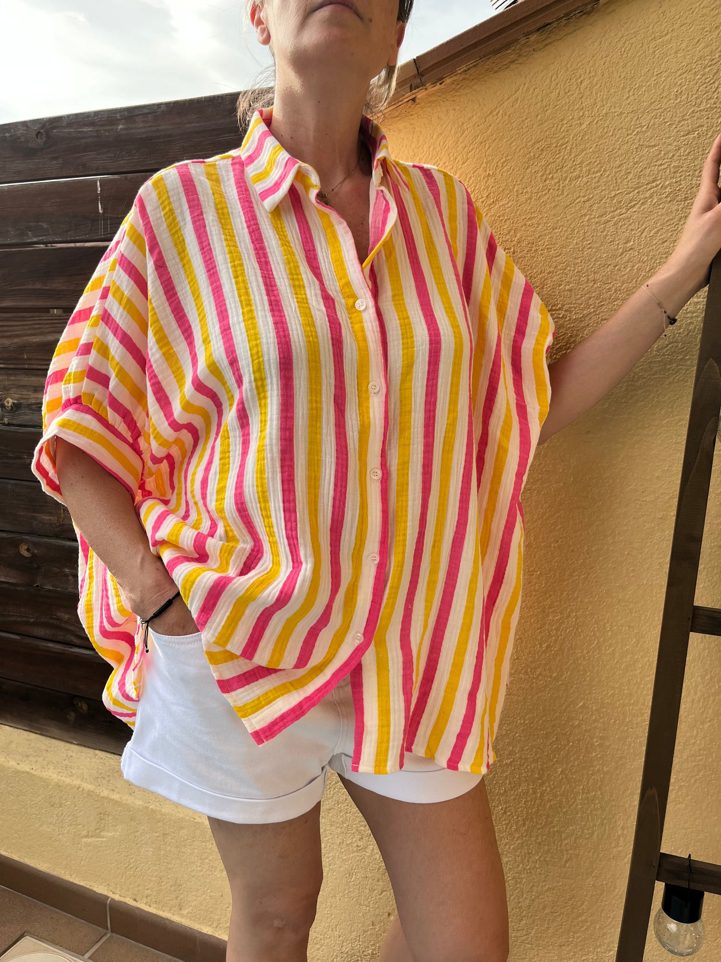 Camisa cotó a ratlles