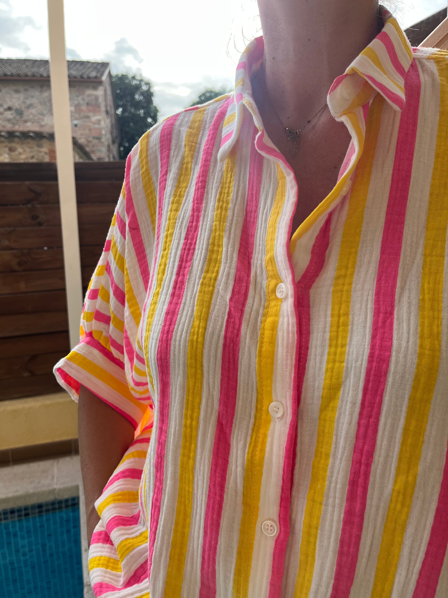 Camisa cotó a ratlles